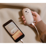 Techgear H-W-04AP 小猫喵 二合一暖手充電寶 (杏色)